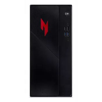 Acer Nitro N20-101 žaidimų stalinis kompiuteris, Intel Core i5-13400F, 32GB DDR4, 1TB NVMe SSD, NVIDIA GeForce RTX 3050, Windows 11 Home, juodas su raudonais akcentais