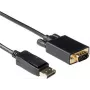ACT 2m DisplayPort (vyriškas) į VGA (vyriškas) konversijos kabelis (AK3999)
