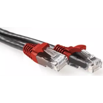 ACT juodas 1 m U/UTP CAT6A kryžminis tinklo kabelis su RJ45 jungtimis (IB6201)
