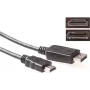 ACT DisplayPort į HDMI konversijos kabelis 1m 4K@30Hz auksuoti jungtys AK3988