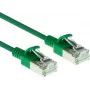 ACT Žalias 0,15 m LSZH U/FTP CAT6A duomenų centro plonas pataisymo kabelis su apsauga nuo užkabinimo ir RJ45 jungtimis (DC7730)