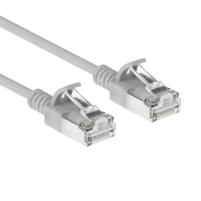 ACT pilkas 2,5 m LSZH S/FTP CAT6A plonas apsaugotas nuo užkabinimo tinklo kabelis (DB7053)