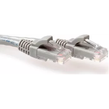 ACT pilkas 3m LSZH U/UTP CAT6A tinklo kabelis su RJ45 jungtimis IB1103