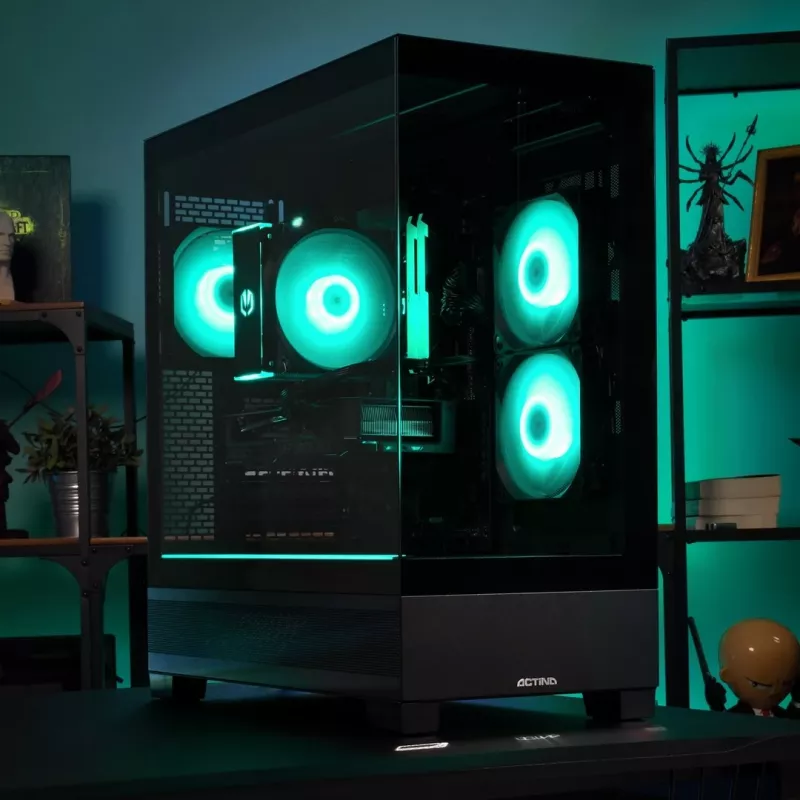 Actina PC AMD Ryzen 5 7600X 32 GB DDR5-SDRAM 1 TB SSD NVIDIA GeForce RTX 5070 Windows 11 Home Midi Tower Black