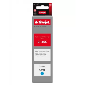 Activejet AC-G46C suderinama rašalo kasetė, skirta Canon, žalsvai mėlyna, 135 ml, Supreme serija, Canon GI-46C pakaitalas