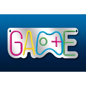 Activejet Neon LED AJE-NEON GAME – Žaidimų valdiklio formos LED neoninė lemputė, daugiaspalvė, USB maitinimas, montuojama ant sienos