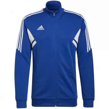 adidas Condivo 22 vyriška treniruočių striukė, komandinė tamsiai mėlyna, AEROREADY, pilnas užtrauktukas, prigludęs kirpimas