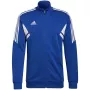 adidas Condivo 22 vyriška treniruočių striukė, komandinė tamsiai mėlyna, AEROREADY, pilnas užtrauktukas, prigludęs kirpimas