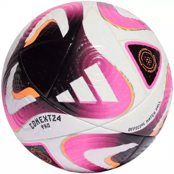 adidas Conext 24 Pro rungtynių futbolo kamuolys 5 dydis balta/rožinė/juoda