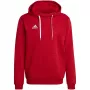 adidas Entrada 22 vyriškas džemperis su gobtuvu raudonas
