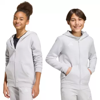 adidas Entrada 26 Full Zip Džemperis su gobtuvu Vaikiškas Šviesiai pilka 140 cm