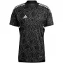 ADIDAS Vyriški Condivo 22 vartininko marškinėliai trumpomis rankovėmis juodi HB1619