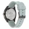 Adidas Men's Digital Quartz Watch AOFH22001 43mm Black Recycled Stainless Steel and Silicone