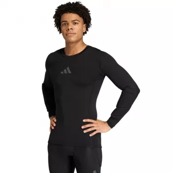 adidas vyriški paminkštinti vartininko apatinio sluoksnio marškinėliai ilgomis rankovėmis juodi KA1677 L