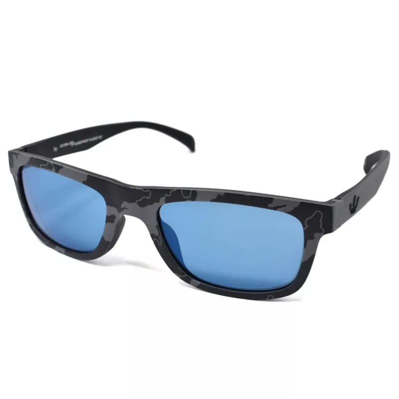 Adidas Originals vyriški akiniai nuo saulės AOR005-143070 - matinio juodo rėmelio, pilki lęšiai, 54 mm