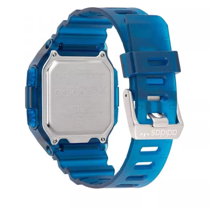 Adidas Project Two vyrų skaitmeninis kvarcinis laikrodis AOST22552 48mm juodas silikonas