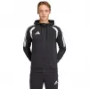 adidas Tiro 26 League pilnai užtraukiamas megztinis su gobtuvu vyrams, juodos spalvos, S dydis