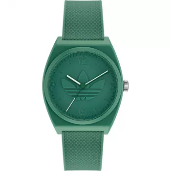 Adidas Unisex AOST22032 38mm Analoginis Kvarcinis Laikrodis - Juodas Silikoninis Dirželis