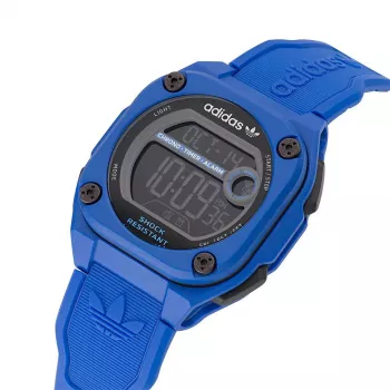 Adidas Unisex Digitalinis Kvarcinis Laikrodis AOST23061 45mm Juodas Derva Silikonas