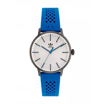 ADIDAS Unisex Laikrodis AOSY22019 38mm Nerūdijantis Plienas Kvarcinis Analoginis Juodas Ciferblatas Silikoninis Dirželis