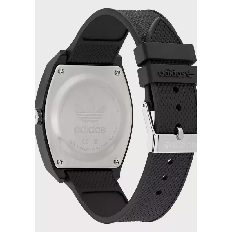 Adidas Women's Watch AOST22038 38mm Stainless Steel Case Black Silicone Band Analog Quartz