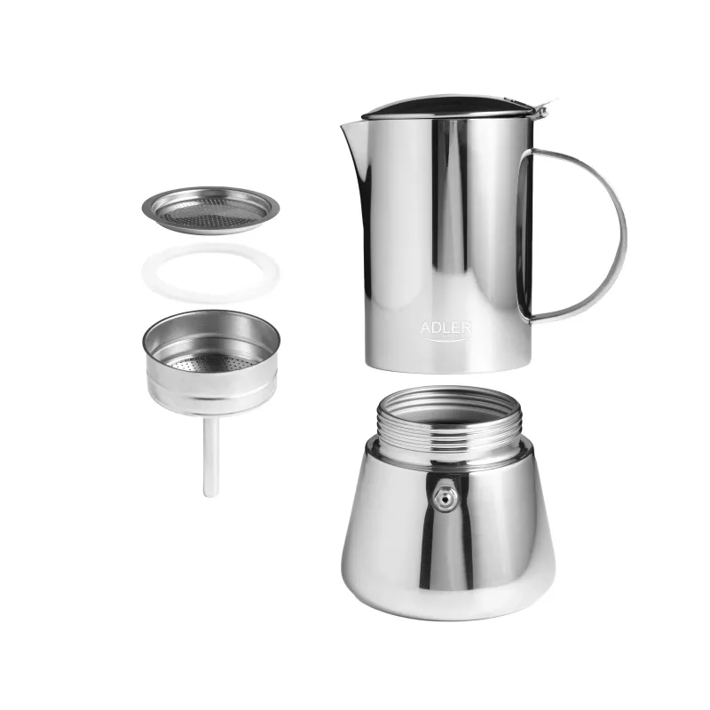 Adler AD 4417 Kavos malūnėlis, 150 W, 75 g, nerūdijantis plienas, sidabrinė/juoda