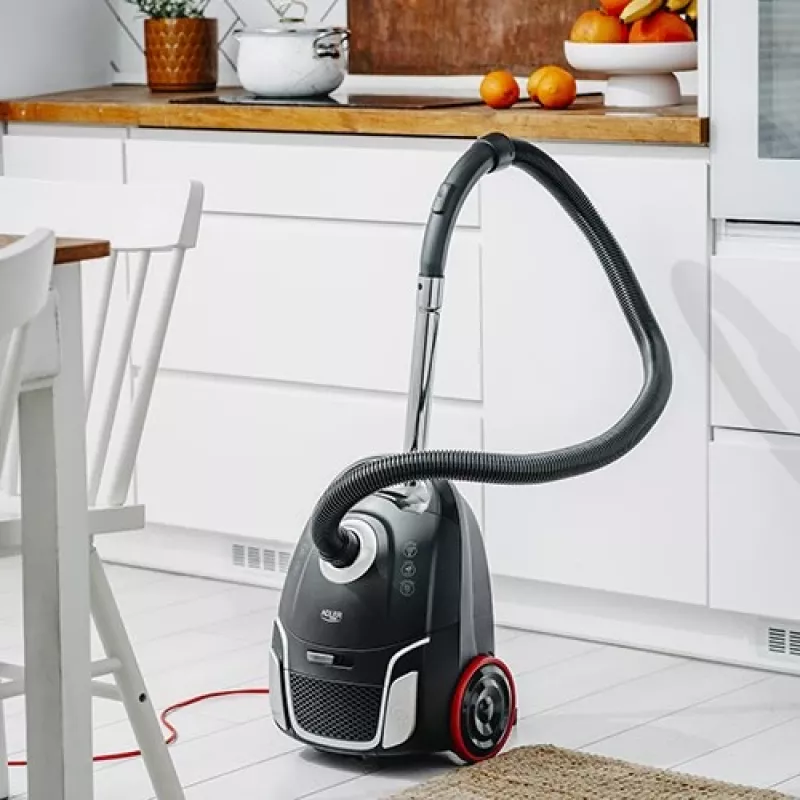 Adler AD 7054 belaidis dulkių siurblys be maišelio, 2200 W, su HEPA filtru, 1,5 L dulkių talpa, teleskopinis metalinis vamzdis, juoda/sidabrinė