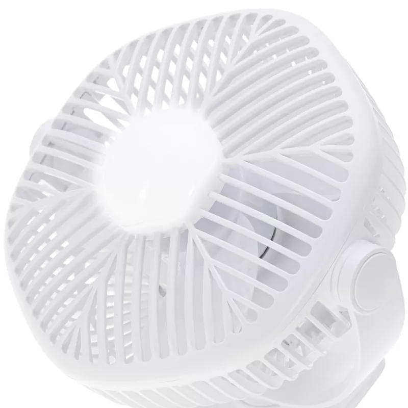 Adler AD 7335 Įkraunamas segtuvinis stalinis ventiliatorius, 6W, 12,7 cm, 3 greičiai, siūbavimas, baltas