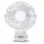 Adler AD 7335 Įkraunamas segtuvinis stalinis ventiliatorius, 6W, 12,7 cm, 3 greičiai, siūbavimas, baltas