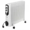 Adler AD 7819 alyvos radiatorius, 2000W, 9 sekcijų, 3 šildymo režimai, reguliuojamas termostatas, apsauga nuo perkaitimo, įmontuoti ratukai, balta/ pilka