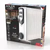 Adler AD 7819 alyvos radiatorius, 2000W, 9 sekcijų, 3 šildymo režimai, reguliuojamas termostatas, apsauga nuo perkaitimo, įmontuoti ratukai, balta/ pilka