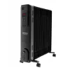 Adler Camry CR 7814 alyvos radiatorius su nuotolinio valdymo pultu, 2500 W, 3 galios lygiai, 11 sekcijų, skaitmeninis termostatas, 24 val. laikmatis, LED ekranas, apsauga nuo perkaitimo ir apvirtimo, juodos spalvos