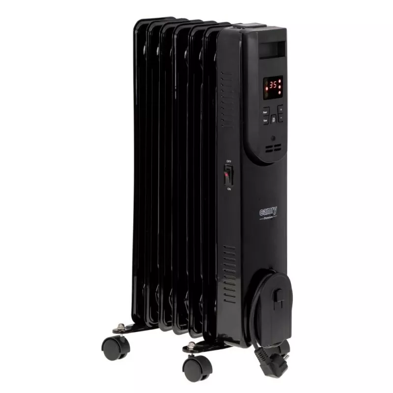 Adler CR 7812 elektrinis alyvos radiatorius su nuotolinio valdymo pultu, 7 sekcijos, 1500 W, juodas