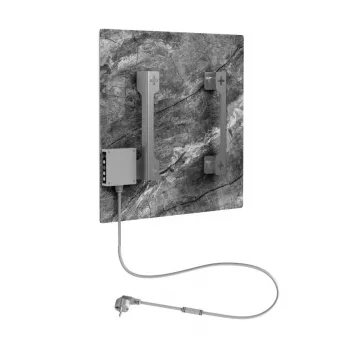 AENO Premium Eco Smart Quadro sieninis šildytuvas 500W, 50x50cm, grūdintas stiklas, infraraudonųjų spindulių + konvekcinis, LED ekranas, Wi-Fi, antikvarinis marmuras, riboto leidimo