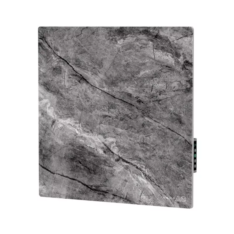AENO Premium Eco Smart Quadro sieninis šildytuvas 500W, 50x50cm, grūdintas stiklas, infraraudonųjų spindulių + konvekcinis, LED ekranas, Wi-Fi, antikvarinis marmuras, riboto leidimo