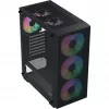 Aerocool B509A Flow-G-BK-v1 Mid Tower PC Case su 650W maitinimo šaltiniu, grūdintu stiklu, juoda