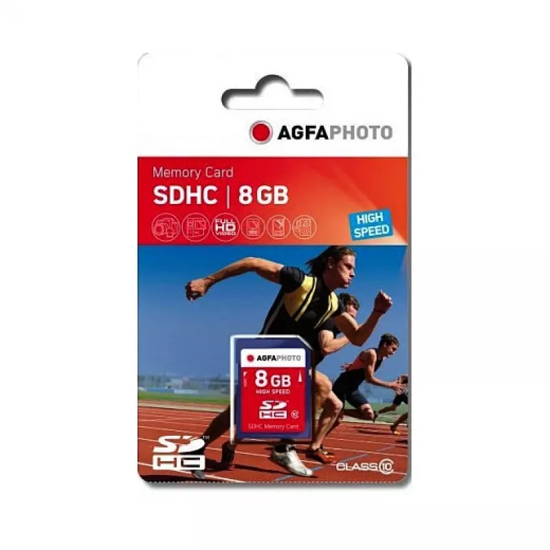 AgfaPhoto SDHC kortelė 8GB High Speed Class 10 UHS-I U1 V10