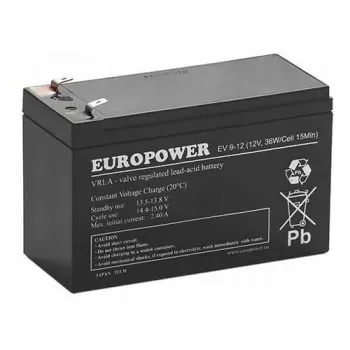 AGM baterija EUROPOWER EV serija 12V 8Ah/C10 (tarnavimo laikas 6-9 metai) T1