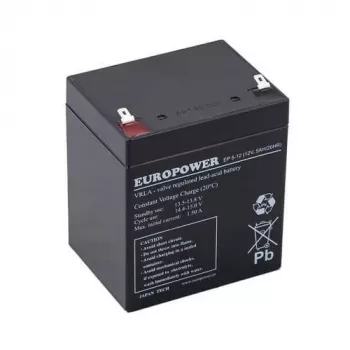AGM baterija EUROPOWER serija EP 12V 5Ah T1 (tarnavimo laikas 6-9 metai)
