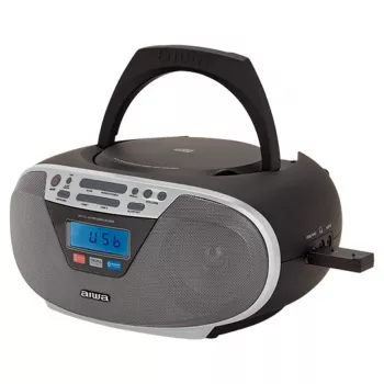 Aiwa BBTU-400SL nešiojama stereo sistema CD/FM RDS/USB/Bluetooth sidabrinė MP3 atkūrimas