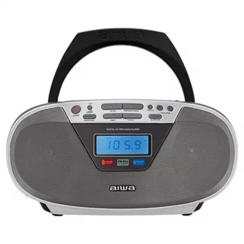 Aiwa BBTU-400SL nešiojama stereo sistema CD/FM RDS/USB/Bluetooth sidabrinė MP3 atkūrimas