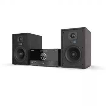 Aiwa MSBTU-600 50W Bluetooth CD mikro Hi-Fi sistema su FM radiju, USB, Aux-in, LED ekranu, nuotolinio valdymo pulteliu, juoda