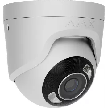 Ajax TurretCam (5 Mp/4 mm) metalo kupolo kamera, balta