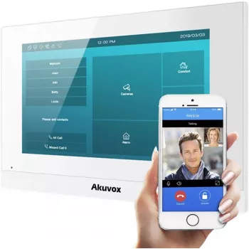 Akuvox C313W White Video Durų Telefono Monitorius su Logotipu
