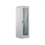 ALANTEC 24U Server Rack Cabinet 600x600mm, Grey, Glass Front Door, Solid Metal Rear Door, Lockable, 4 Mounting Rails, Plinth Included, Self-Assembly