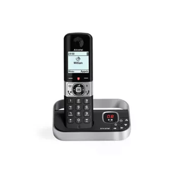 ALCATEL 8517110010 Belaidis DECT telefonų rinkinys su 2 rageliais, 1,5 colio gintaro spalvos ekranu ir telefonų knyga