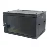 ALLNET 19 inch sieninis spintos korpusas 12U 1 dalies gylis 450mm juodas išardytas plokščios pakuotės SMA serija