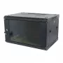 ALLNET 19 inch sieninis spintos korpusas 12U 1 dalies gylis 450mm juodas išardytas plokščios pakuotės SMA serija