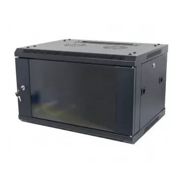 ALLNET 19 inch sieninis spintos korpusas 15U 1-dalis 600mm gylio juodas plokščios pakuotės SMA serija