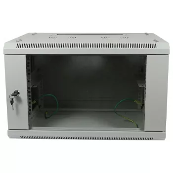 ALLNET 19 inch sieninis korpusas 9U 1 dalies gylis 450 mm šviesiai pilkas plokščios pakuotės SMA serija